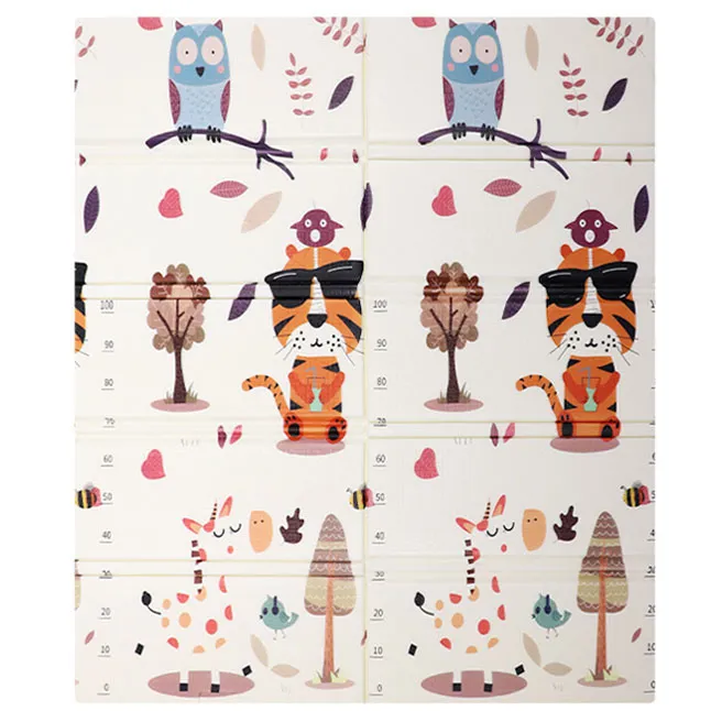 Covoraș pliabil, 200 x 180 x 1.5, Girafă și Elefant, cod 919450