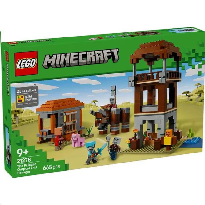Constructor LEGO Minecraft The Pillager Outpost and Ravager, art. 21278