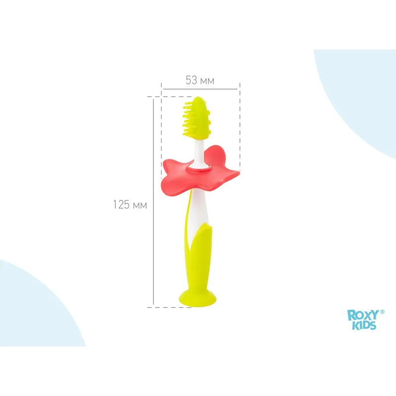 Set periuță de dinți+perie de masaj Roxy-Kids (RTB-001) Verde Set periuță de dinți+perie de masaj Roxy-Kids (RTB-001) Verde