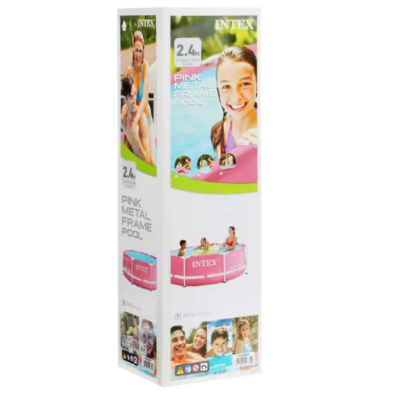 INTEX Piscină Metal Frame Pink 244х76 сm, 2843L, cadru metalic INTEX Piscină Metal Frame Pink 244х76 сm, 2843L, cadru metalic