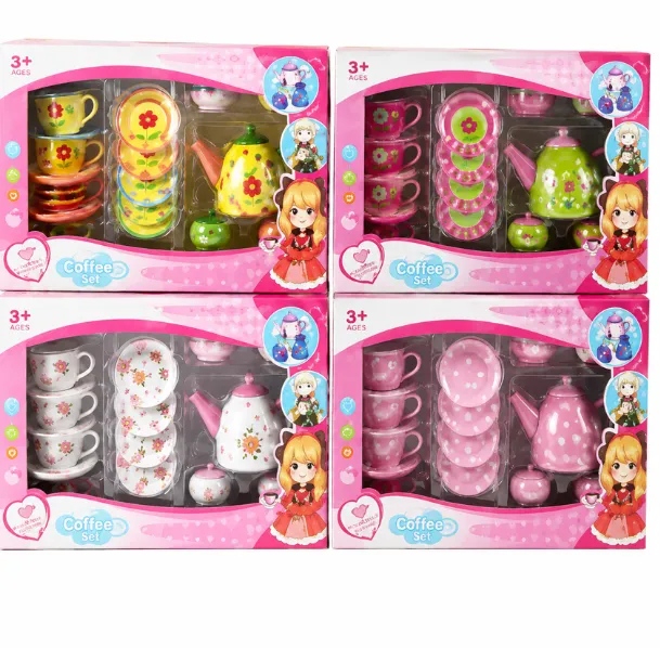 Set de farfurii cu imprimeu, metal, PY555-67