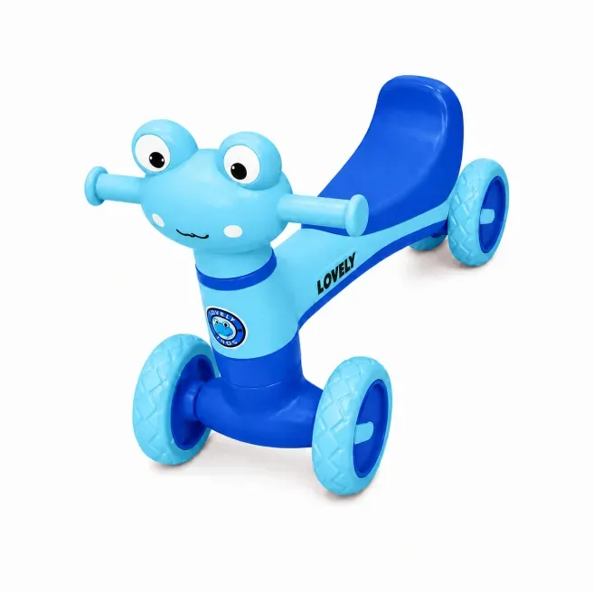 Mașinuță ride-on cu 4 roți, lumini și sunet, cu scaun albastru, cod 101901c
