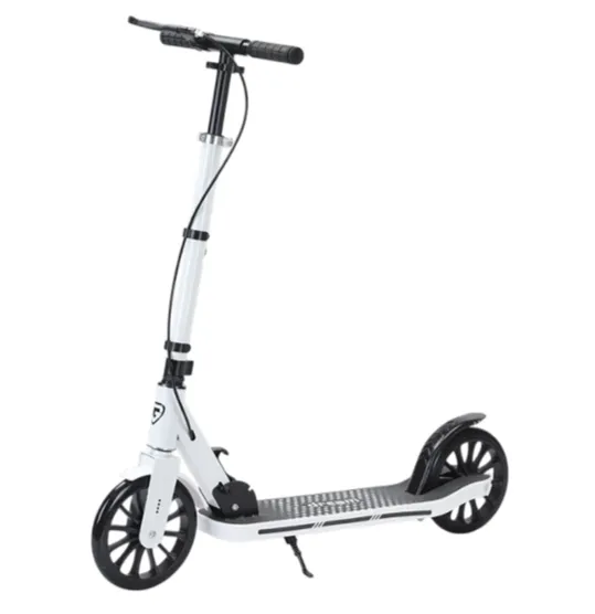Детский самокат с 2 колесами, ручным тормозом и регулируемым рулем, белый, RTM Scooter (97438)