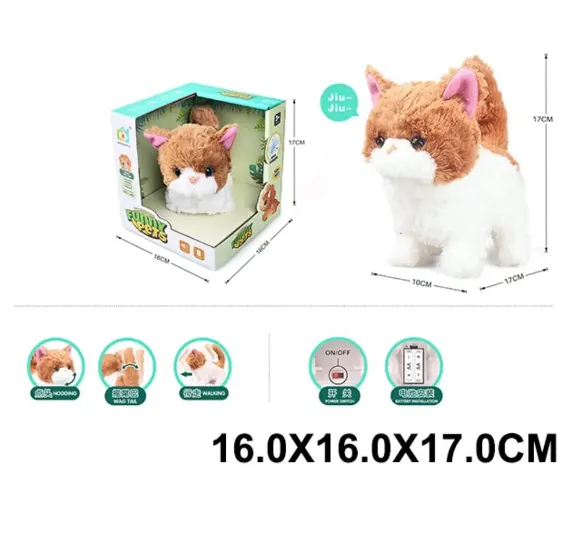 Pisica pe baterii,merge si imita sunete