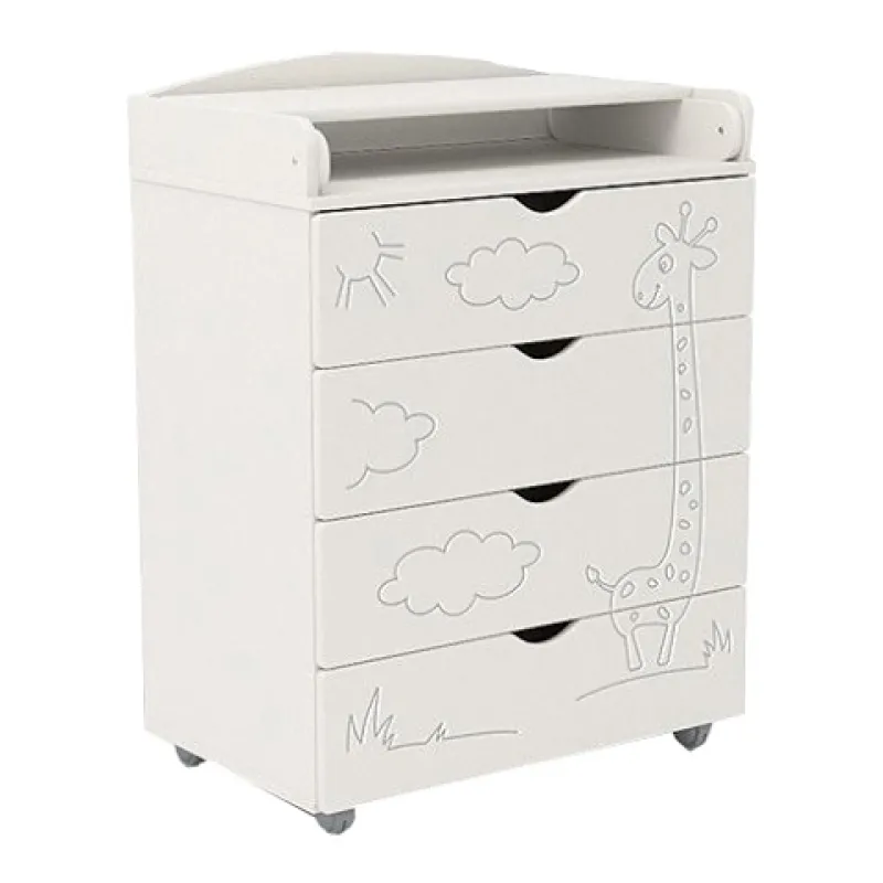 Детский комод Eucalyptus Jiraffe80 (DSK-J701) Белый