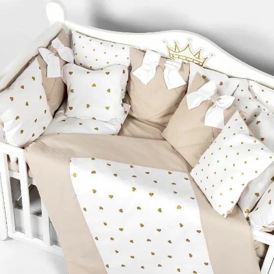 Lenjerie de patut 8 piese PM Perne Maro Lenjerie de patut 8 piese PM Perne Maro