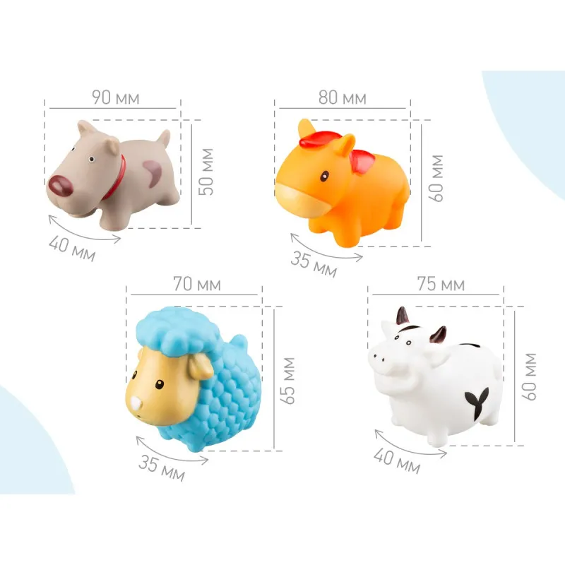 Set de jucarii de baie Roxy Kids „Ferma mea” (4 buc.) (RRT-810) Set de jucarii de baie Roxy Kids „Ferma mea” (4 buc.) (RRT-810)