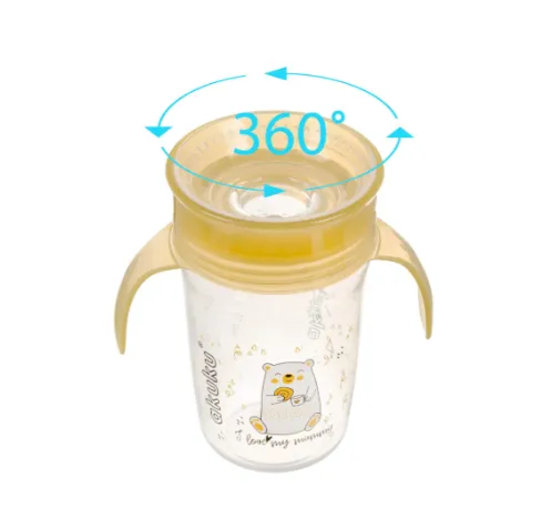 Cană anti-varsare Akuku Bear Yellow (9 luni +), 240 ml Cană anti-varsare Akuku Bear Yellow (9 luni +), 240 ml