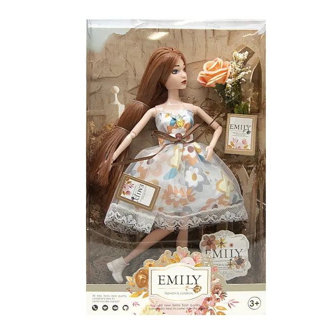 Кукла Emily 30 см, с цветами, код 672012
