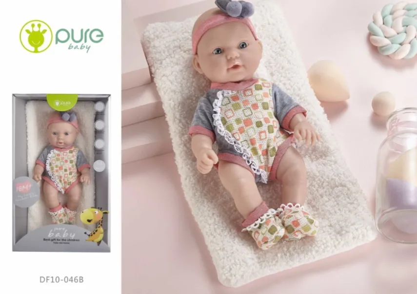 Păpușă din vinil „Pure Baby” 25cm în corp DF10-046B