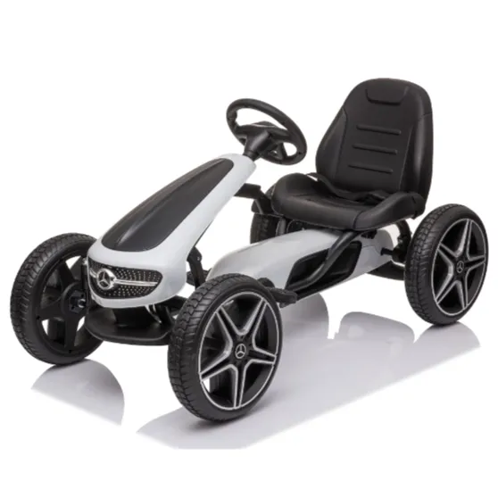 Kart cu pedale pentru copii Mercedes Benz (MX610 / 4 alba)