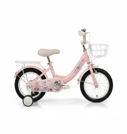 Bicicletă pentru copii cu 4 roți, 12 inch, roz, cod 2217D