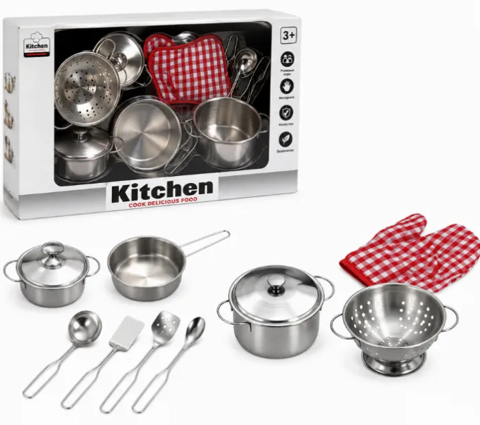 Set de tacamuri de jucarie din otel inoxidabil, 555-BX002