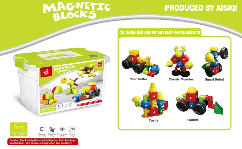 Constructor magnetic 5 in 1, albastru, XH8530