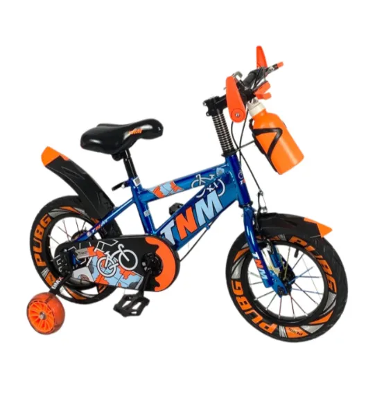 Bicicletă pentru copii cu 4 roți, 12 inch, albastră, cod 2284D