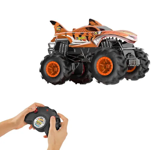 HOT WHEELS MONSTER TRUCK SHARKS VS DINOS MASINA CU TELECOMANDA TIGER SHARK CLIMBER, MTJFR39 HOT WHEELS MONSTER TRUCK SHARKS VS DINOS MASINA CU TELECOMANDA TIGER SHARK CLIMBER, MTJFR39