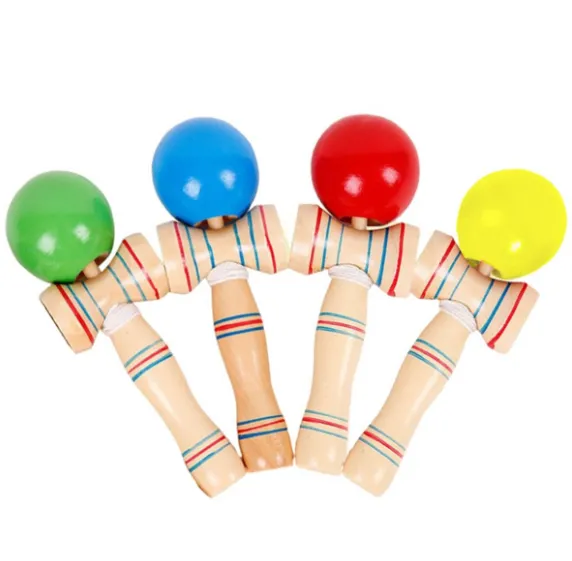 Joc de îndemânare Kendama, 19.5 x 6 x 7 cm, 4 modele