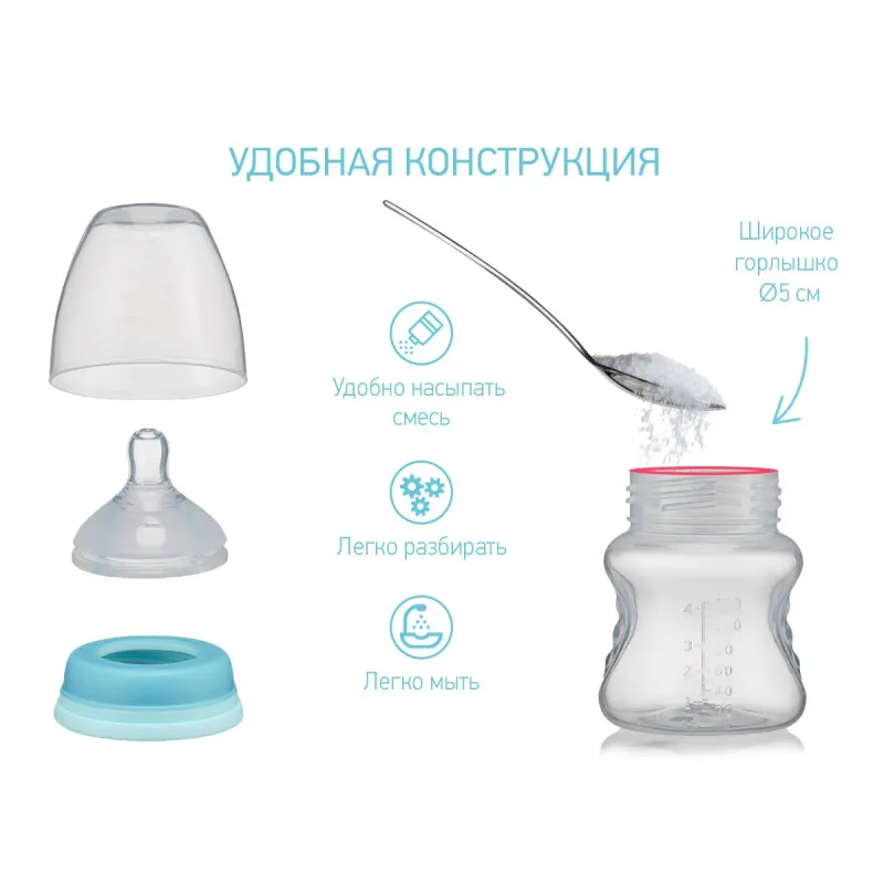 Biberon Roxy Kids 120ml, cu flux lent, 0+ (RBTL-001) Biberon Roxy Kids 120ml, cu flux lent, 0+ (RBTL-001)