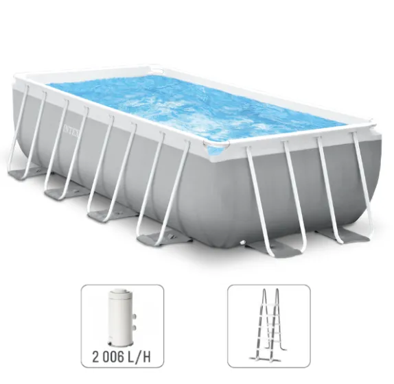 INTEX Piscină PRISM FRAME RECTANGULAR 400x200x100cm, 6836L, cadru metalic, cu pompă de filtrare