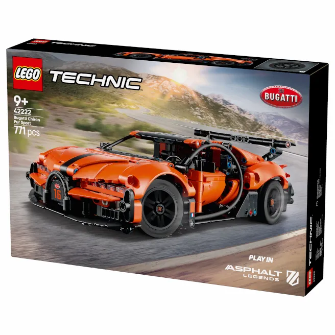 Constructor LEGO Technic Bugatti Chiron Pur Sport Hypercar, art. 42222