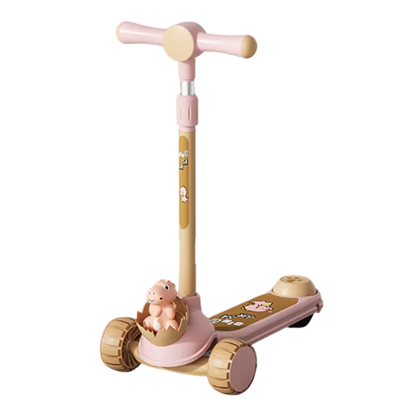 Trotinetă pentru copii cu trei roți, lumini LED, muzică și jucărie detașabilă, 4 culori Trotinetă pentru copii cu trei roți, lumini LED, muzică și jucărie detașabilă, 4 culori