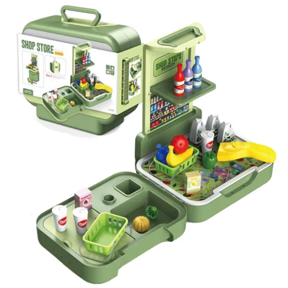 Valiza cu magazin de produse în interior, 43 detalii