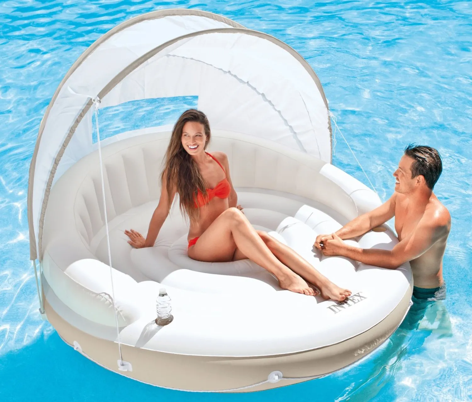 Sezlong circular gonflabil (199x150 cm) Canopy Island art. 58292