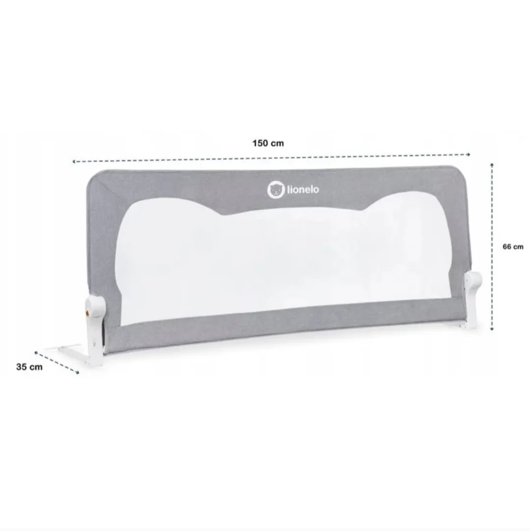 Barieră de protecție pentru pat Lionelo Hanna Grey, 150 cm Barieră de protecție pentru pat Lionelo Hanna Grey, 150 cm