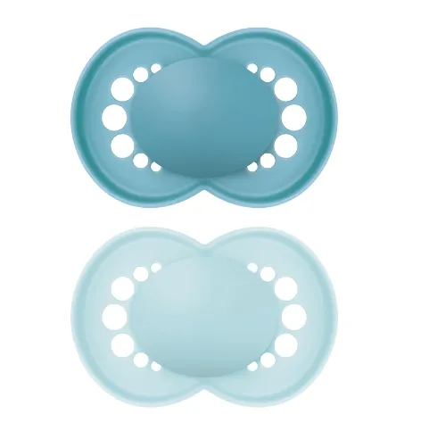 Пустышка ортодонтическая силиконовая MAM Original Mat Boy (6+ мес), 2 шт.