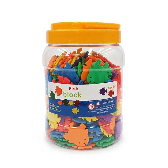Игровой Набор в банке 240 шт цветные рыбки,код 1229D