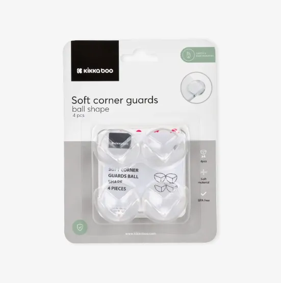 Protecție pentru colțuri Kikkaboo Ball Shape Small, 4 buc. Protecție pentru colțuri Kikkaboo Ball Shape Small, 4 buc.