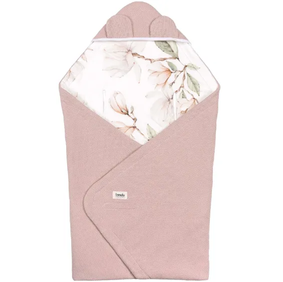 Păturica pentru scoica auto Lionelo Travel Beige Magnolia, 90x90 cm