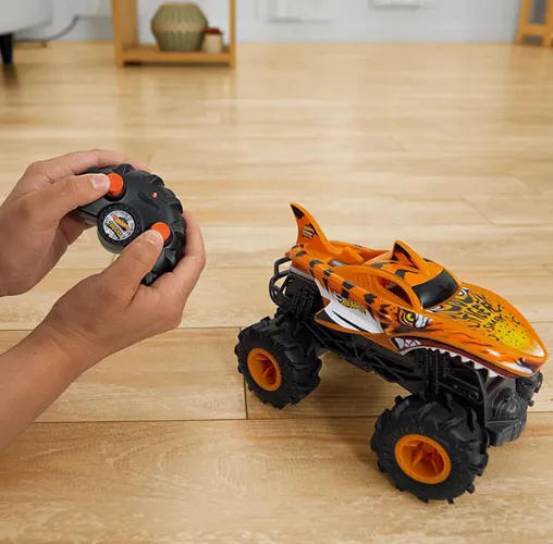HOT WHEELS MONSTER TRUCK SHARKS VS DINOS MASINA CU TELECOMANDA TIGER SHARK CLIMBER, MTJFR39 HOT WHEELS MONSTER TRUCK SHARKS VS DINOS MASINA CU TELECOMANDA TIGER SHARK CLIMBER, MTJFR39
