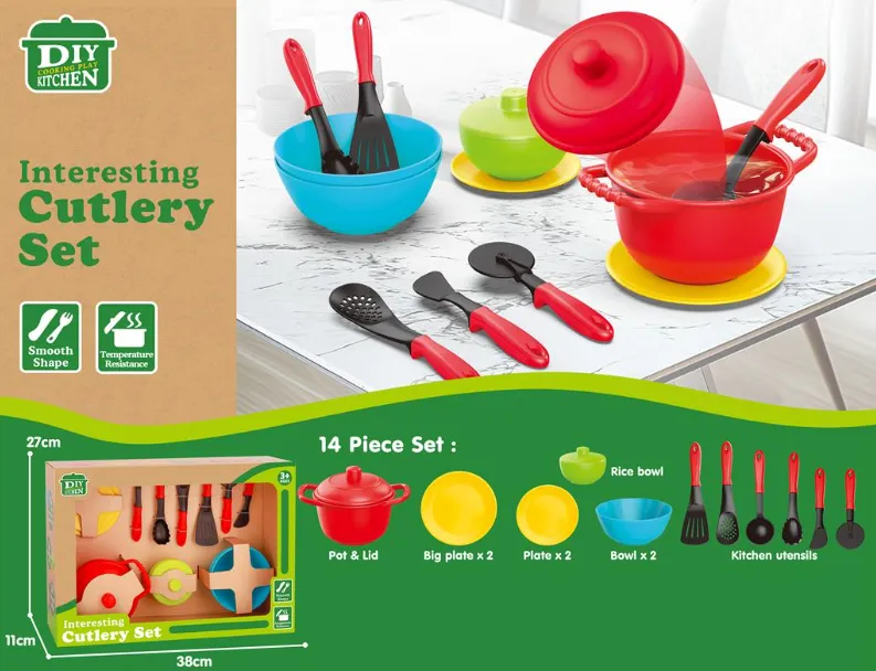 Set de joacă pentru bucătărie cu 14 piese HG-9043