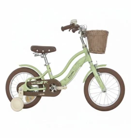 Bicicletă pentru copii cu 4 roți, 18 inch, verde, cod 2237D
