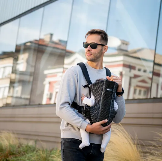 Marsupiu Kikkaboo Gwen Fly Knit Grey Marsupiu Kikkaboo Gwen Fly Knit Grey