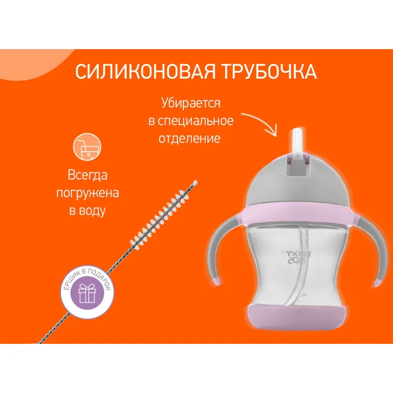 Cana anti-varsare cu pai Roxy Kids, Gri+Lavanda (RFD-008-Gr) Cana anti-varsare cu pai Roxy Kids, Gri+Lavanda (RFD-008-Gr)