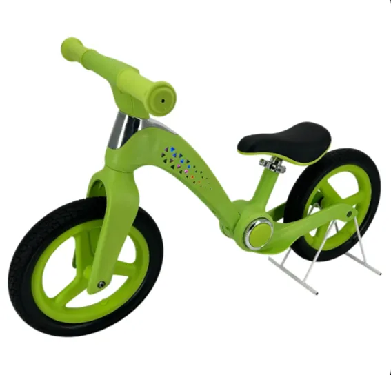 Bicicletă fără pedale pentru copii, 12′ pliabilă, cu lumini LED, verde (504169)