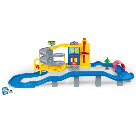 Parcare pentru mașinuțe cu rampă spirală și traseu, Dolu (5228)