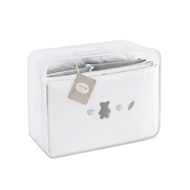 Lenjerie de pat pentru copii Perina Teddy Love (TL6-01.13) Gri-oliva Lenjerie de pat pentru copii Perina Teddy Love (TL6-01.13) Gri-oliva