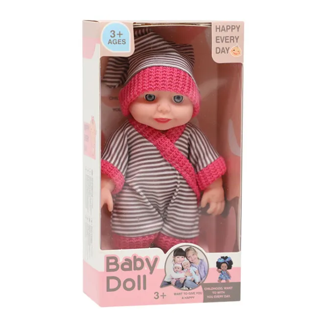 Păpușă de vinil 16 cm, în gri/fuxia, cod 822128