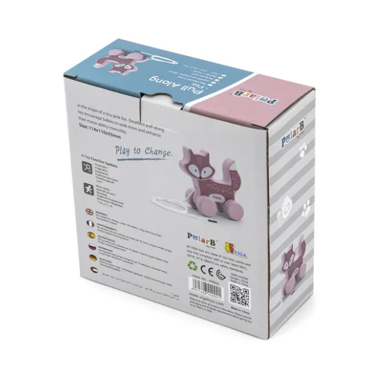 Jucărie de tras, cu șiret „Vulpea” Jucărie de tras, cu șiret „Vulpea”