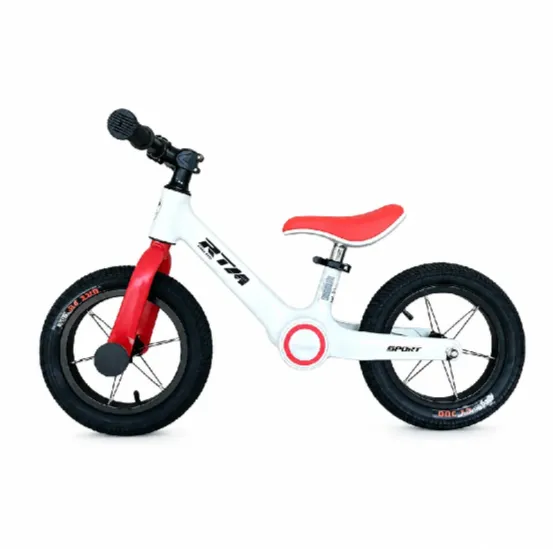 Bicicletă fără pedale pentru copii 12′, cadru din aliaj de magneziu, alb (87043)