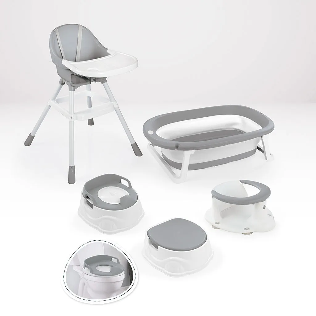 Set bebelusi 6 in 1 - set de mancare si baie pentru copii de la 6 luni in sus. art.7560