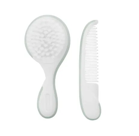 Set perie si pieptene pentru copii Kikkaboo Utility Mint