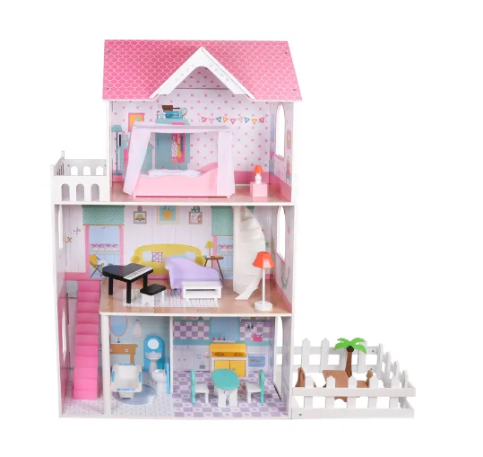 Casă de păpuși din lemn 115*38*125 cm, W06A379