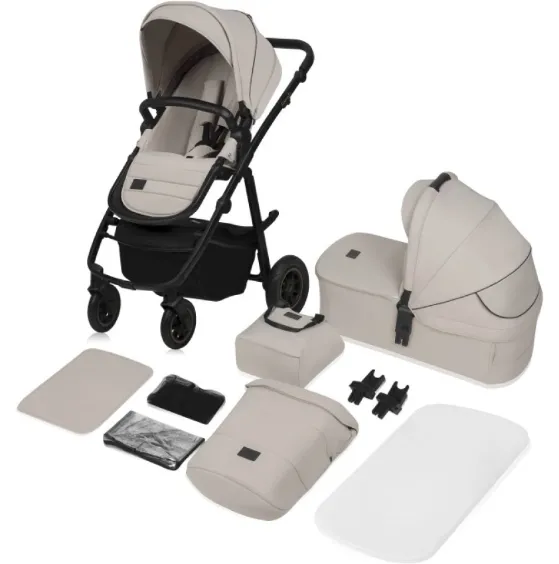 Carucior 2 in 1 Lionelo Amber Plus Beige Sand Carucior 2 in 1 Lionelo Amber Plus Beige Sand