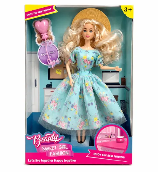 Păpușă 29 cm cu accesorii, albastra, DS2502A1-2, cod 10244b