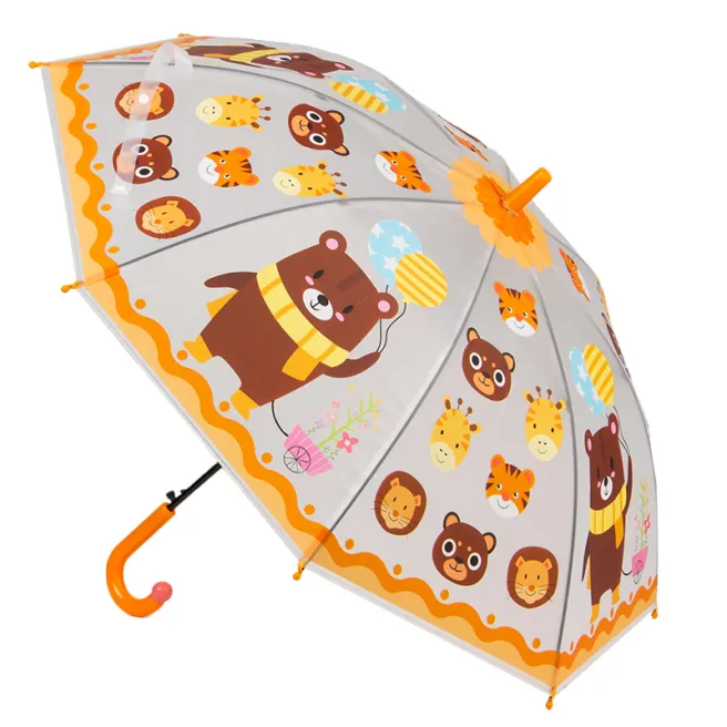 Umbrelă pentru copii animale, galbenă, cod 180016