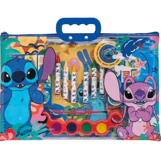 Set de desen in geanta transparenta Stitch, 1023-68005